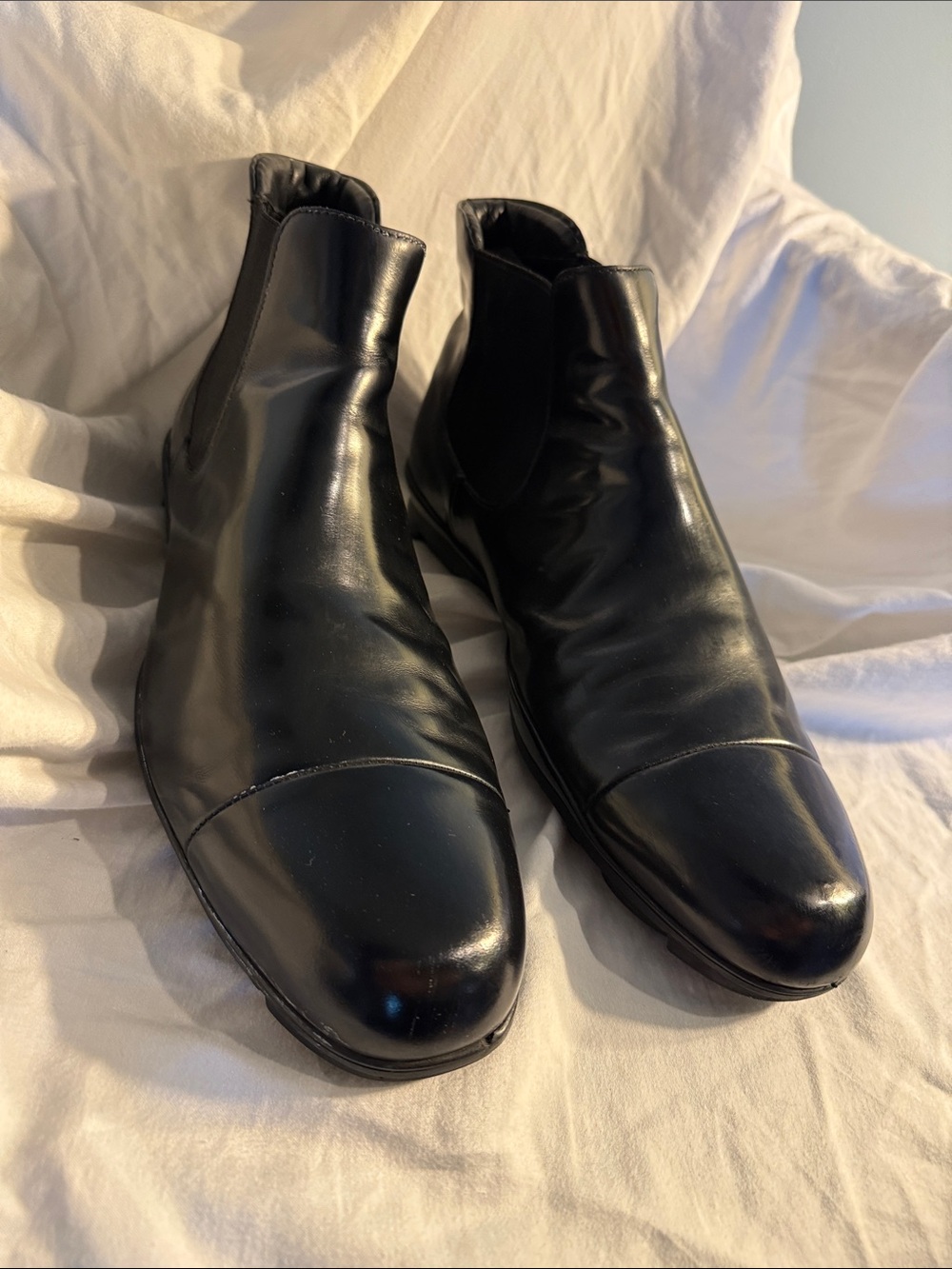 Prada Mens Leather Chelsea Boots European 9 - Picture 7 of 10
